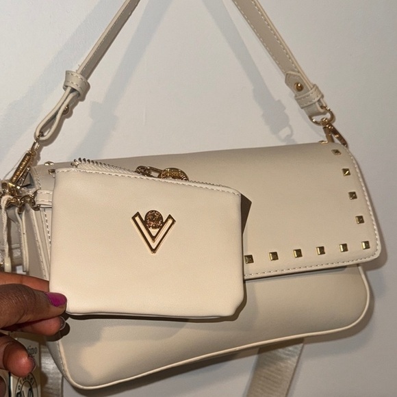 Valentino Orlandi Cream Studded Crossbody Bag - Picture 4 of 10